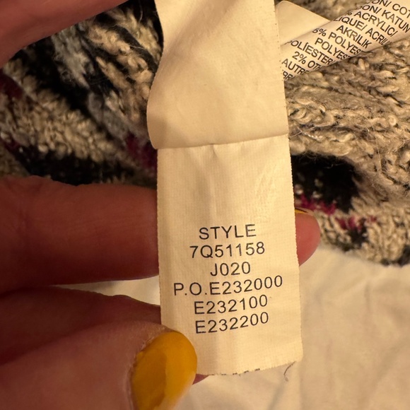 Lucky Brand 2X Open-Front Aztec Cardigan — Waterfall Drape - Picture 5 of 8